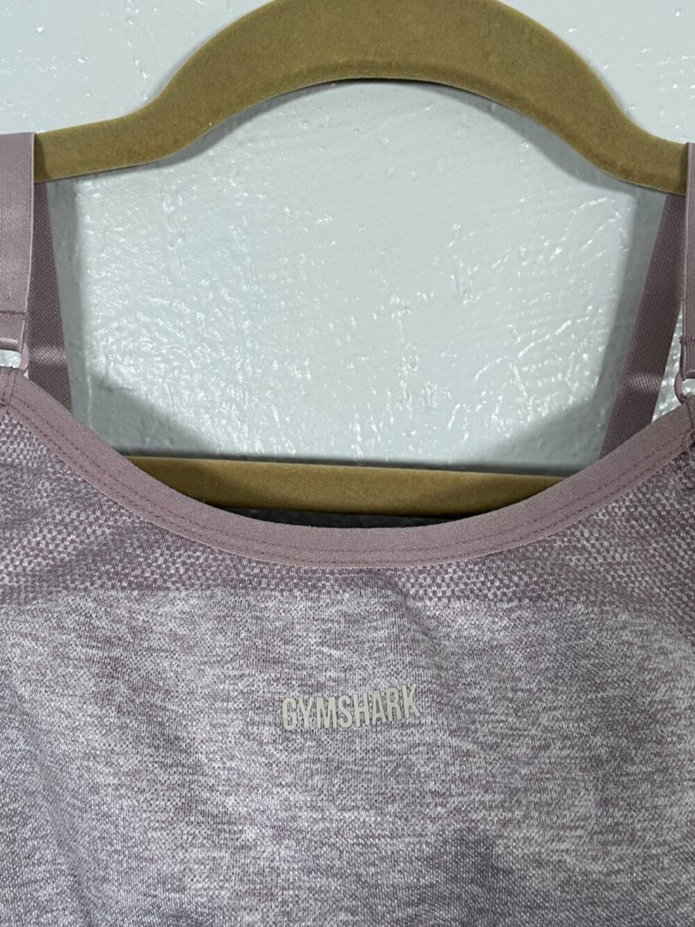 Gymshark Women S Heather Purple Flex Strappy Sports Bra Seamless Athleisure - Picture 3 of 6